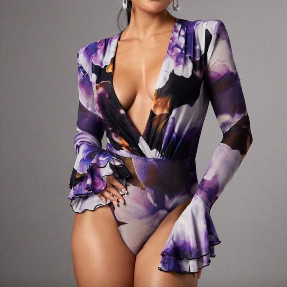 Floral Long Sleeve Bodysuit